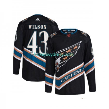 Pánské Hokejový Dres Washington Capitals Tom Wilson 43 Adidas 2022-2023 Reverse Retro Černá Authentic